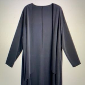 NAP LOUNGEWEAR Cardigan-style Slip-on Robe in Charcoal Size M NWT